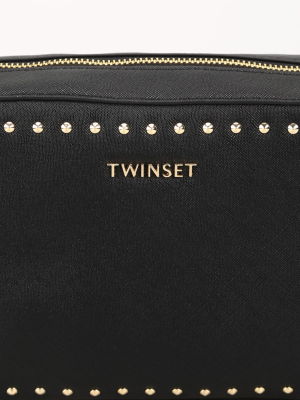 iKRIX TWINSET: borse a tracolla - Tracolla nera piccola in similpelle