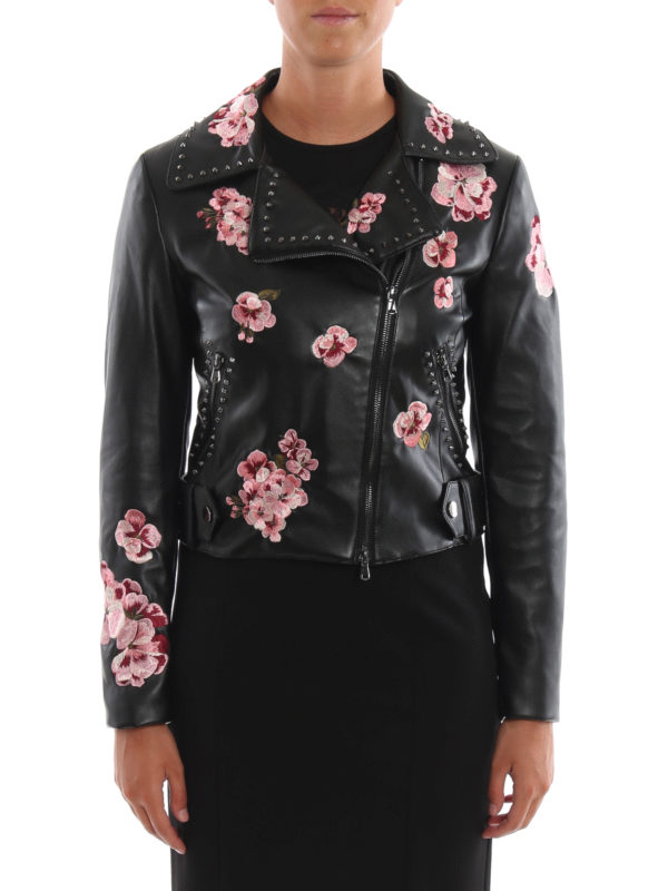 iKRIX TWINSET: Lederjacken - Lederjacke - Blumenmuster