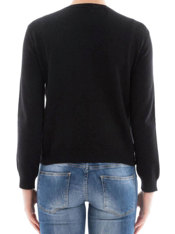 iKRIX VALENTINO: Suéteres con cuello pico - Suéter Cuello Redondo - Negro