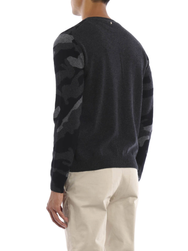 iKRIX VALENTINO: crew necks - Cashmere camouflage sweater