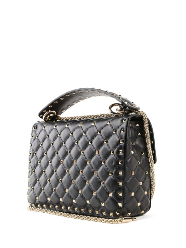 iKRIX VALENTINO GARAVANI: cross body bags - Rockstud Spike black crossbody bag