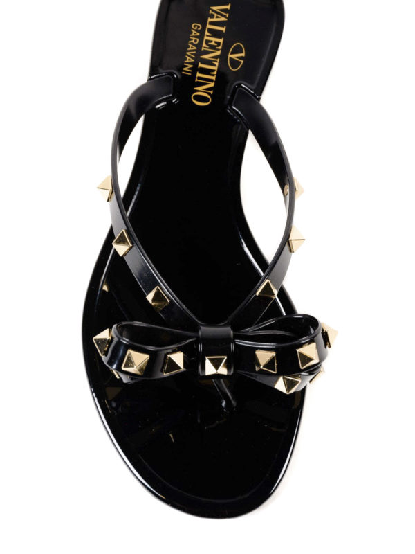 iKRIX VALENTINO GARAVANI: ciabattine mare - Infradito Rockstud nere