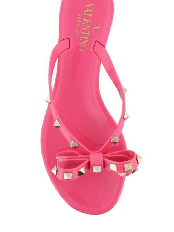 iKRIX VALENTINO GARAVANI: ciabattine mare - Infradito Rockstud fucsia