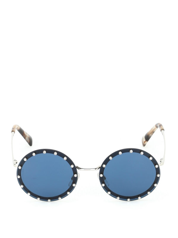 iKRIX VALENTINO GARAVANI: sunglasses - Crystal rim round sunglasses
