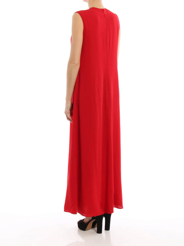 valentino silk a line dress Elegant 2018 Valentino by Pierpaolo Piccioli Minimalist Red Wool & Sil   Shrimpton Couture