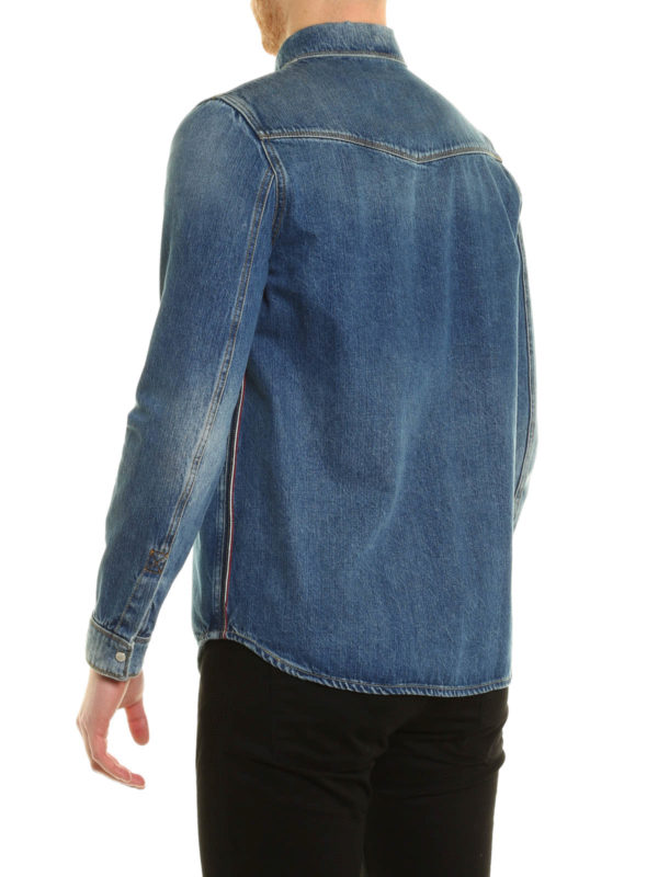 Valentino Garavani N.18 Rockstud Untitled denim shirt|MV3DB92J48G518