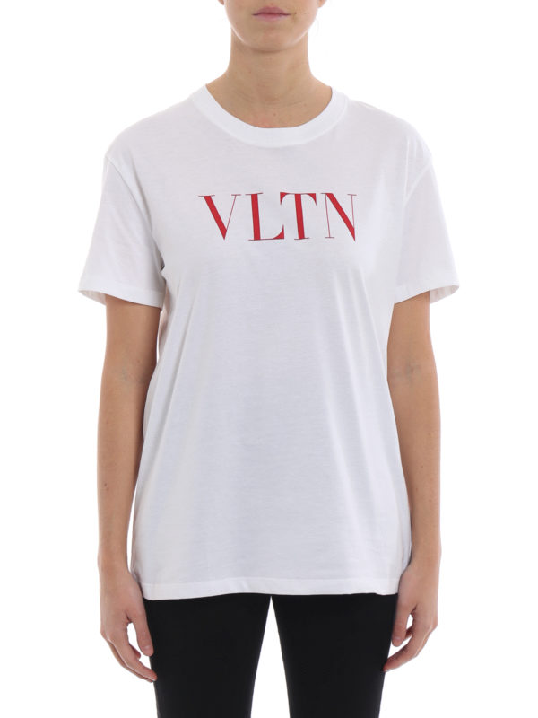 Valentino Garavani White and red VLTN T-shirt | RB3MG07D3V6A33