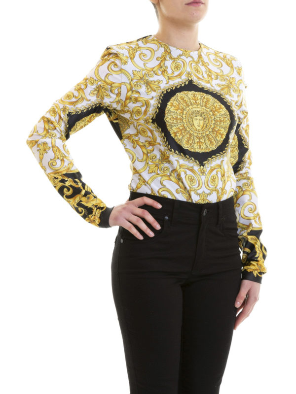iKRIX VERSACE: ブラウス - ブラウス - Gold Hibiscus