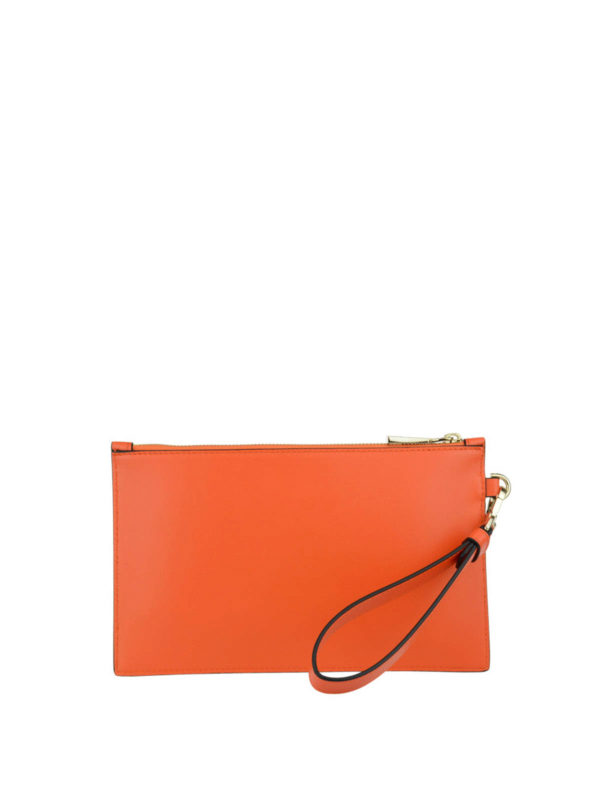 iKRIX VERSACE: clutches - Leather small orange pouch
