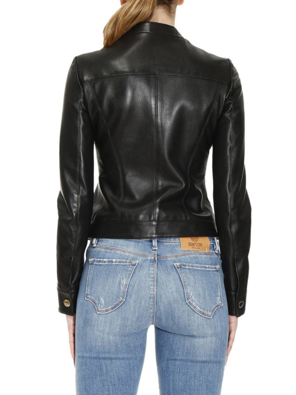iKRIX VERSACE COLLECTION: leather jacket - Calf leather biker jacket