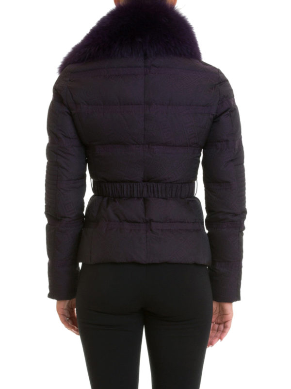 iKRIX VERSACE COLLECTION: padded jackets - Fox collar puffer crop jacket