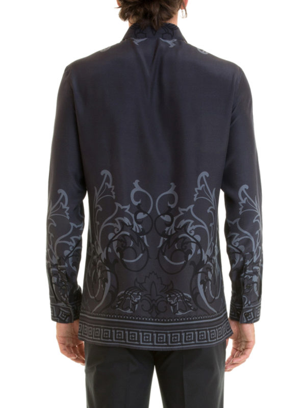 iKRIX VERSACE COLLECTION: shirts - Baroque Greek print silk shirt