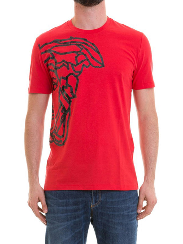 iKRIX VERSACE COLLECTION: t-shirts - Half Medusa Head red T-shirt