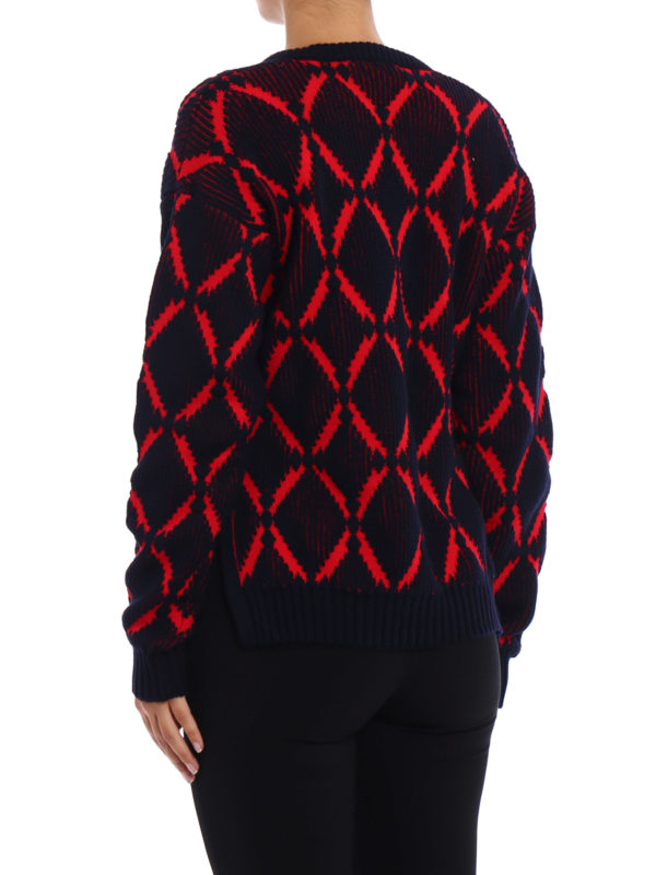 iKRIX VERSACE: Strickpullover mit Rundhalsausschnitt - Rundhalspullover - Blau