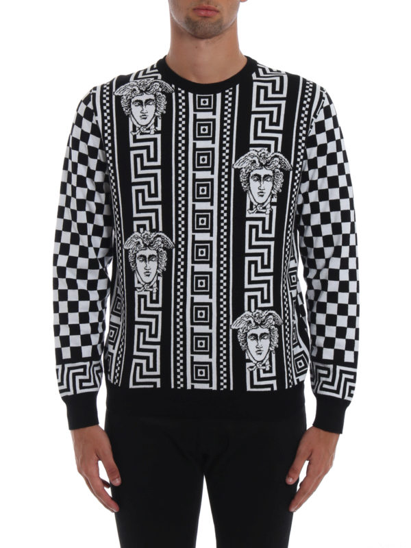 iKRIX VERSACE: Suéteres con cuello pico - Suéter Cuello Redondo - Estampado