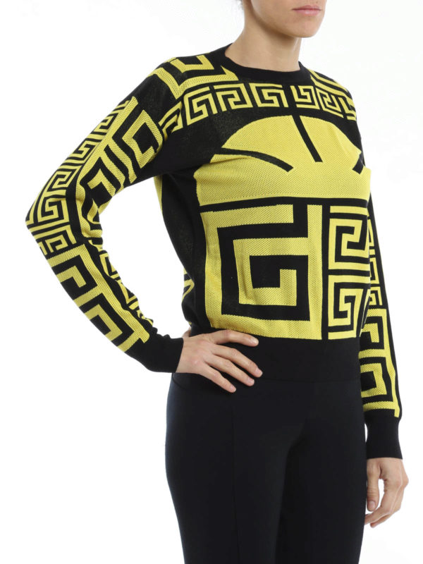 iKRIX VERSACE: Strickpullover mit Rundhalsausschnitt - Pullover mit griechische Muster