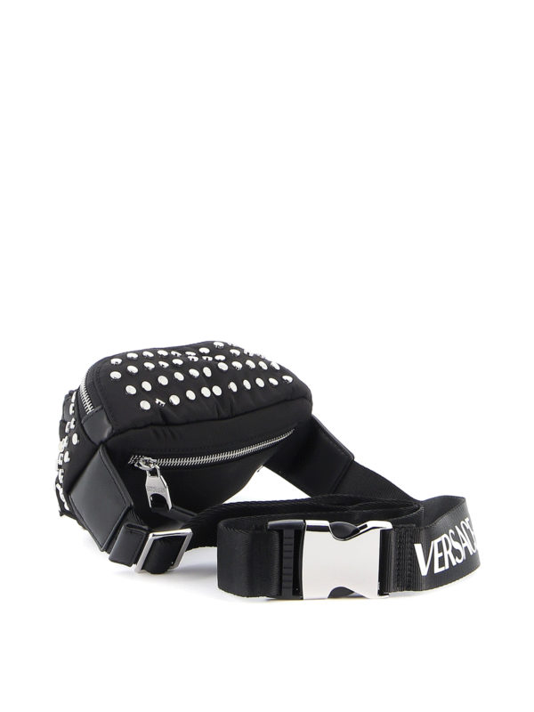 iKRIX VERSACE JEANS: belt bags - Studded satin belt bag