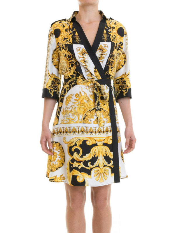 iKRIX VERSACE: Knielange Kleider - Knielanges Kleid - Gold