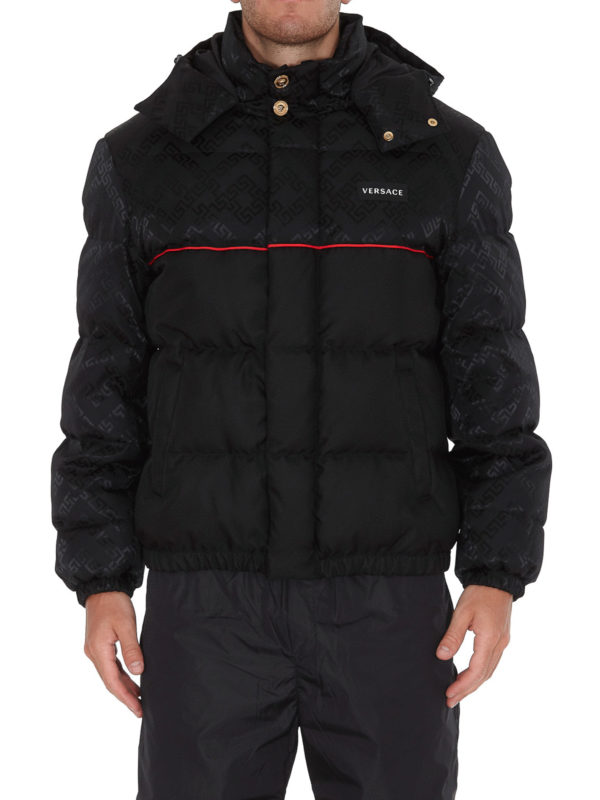 iKRIX VERSACE: padded jackets - Greca Argyle puffer jacket