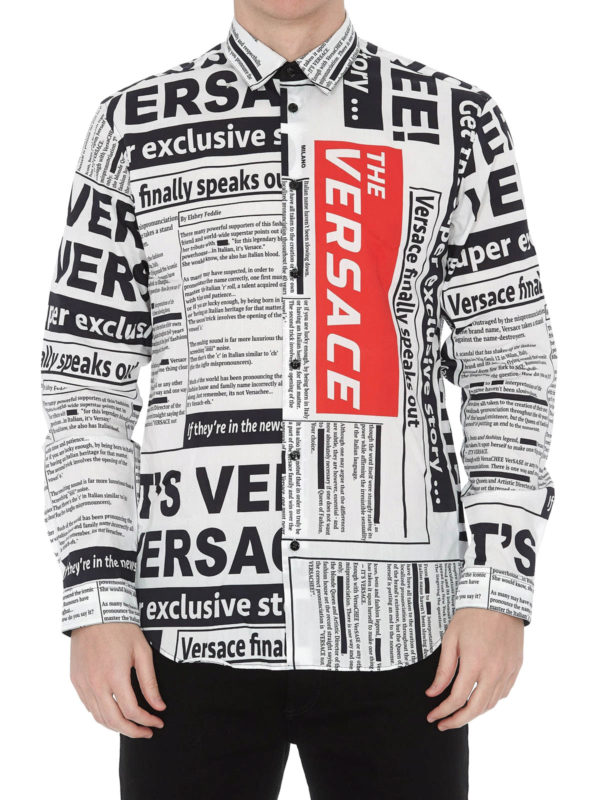 iKRIX VERSACE: shirts - Newspaper print shirt