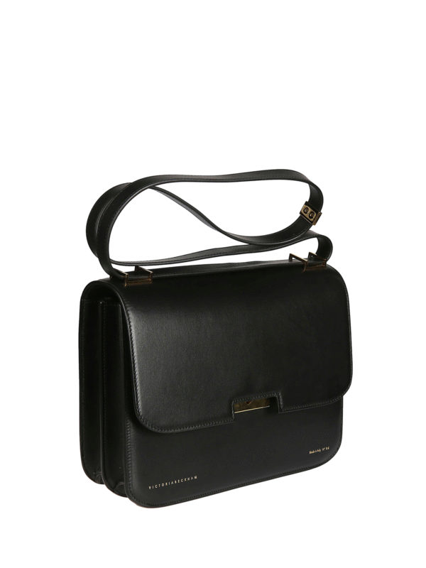 iKRIX VICTORIA BECKHAM: shoulder bags - Jumbo Eva black leather structured bag
