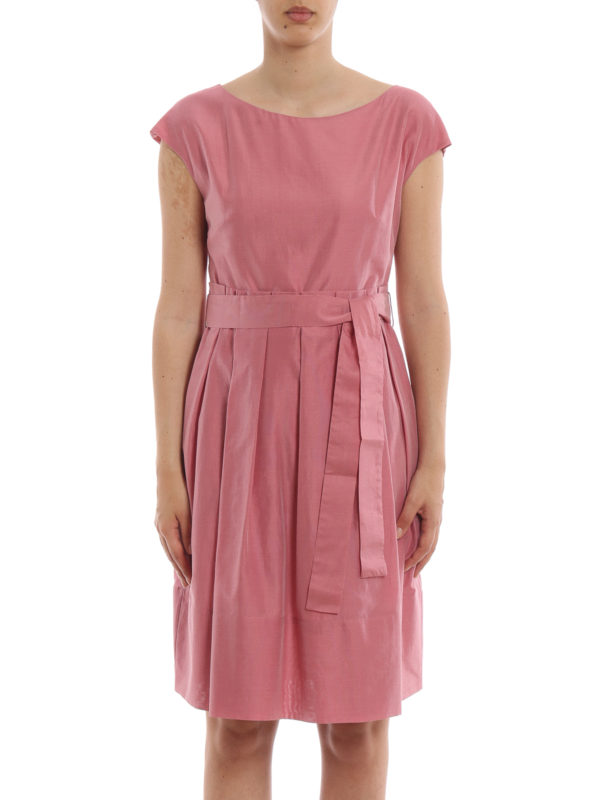 iKRIX WEEKEND MAX MARA: knee length dresses - Garage silk blend sleeveless dress