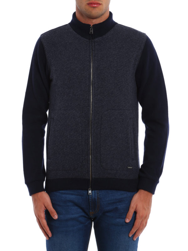 iKRIX WOOLRICH: cardigans - Wool blend zipped cardigan