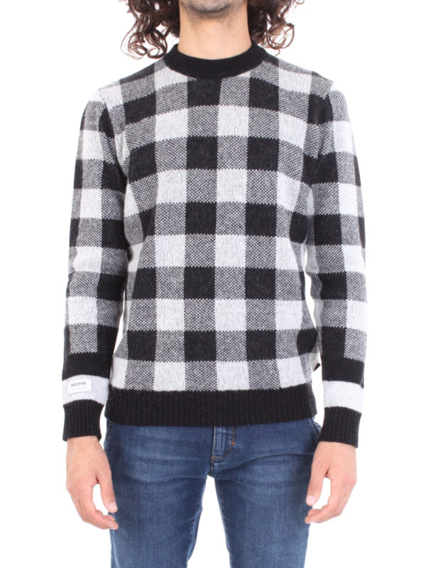 iKRIX WOOLRICH: crew necks - Check motif wool sweater