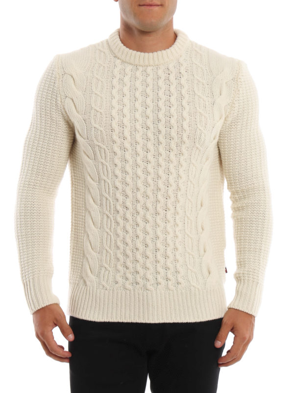 iKRIX WOOLRICH: crew necks - Wool cable knit sweater