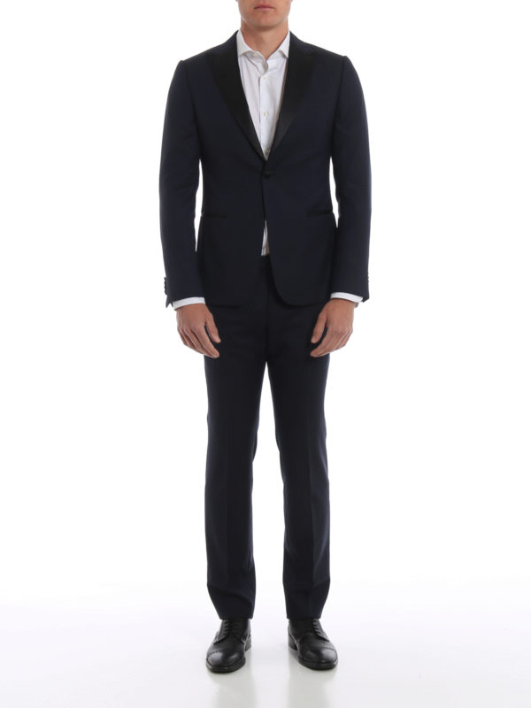 iKRIX Z ZEGNA: dinner suits - Midnight blue wool tuxedo suit