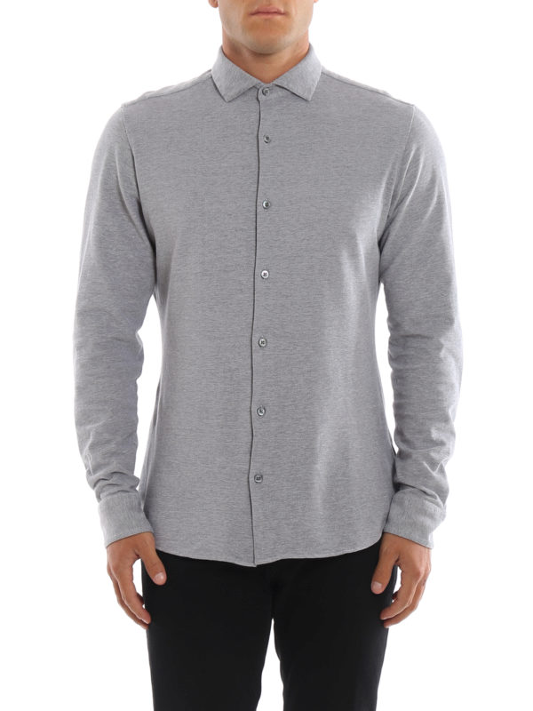iKRIX Z ZEGNA: Chemises - Chemise - Gris Clair