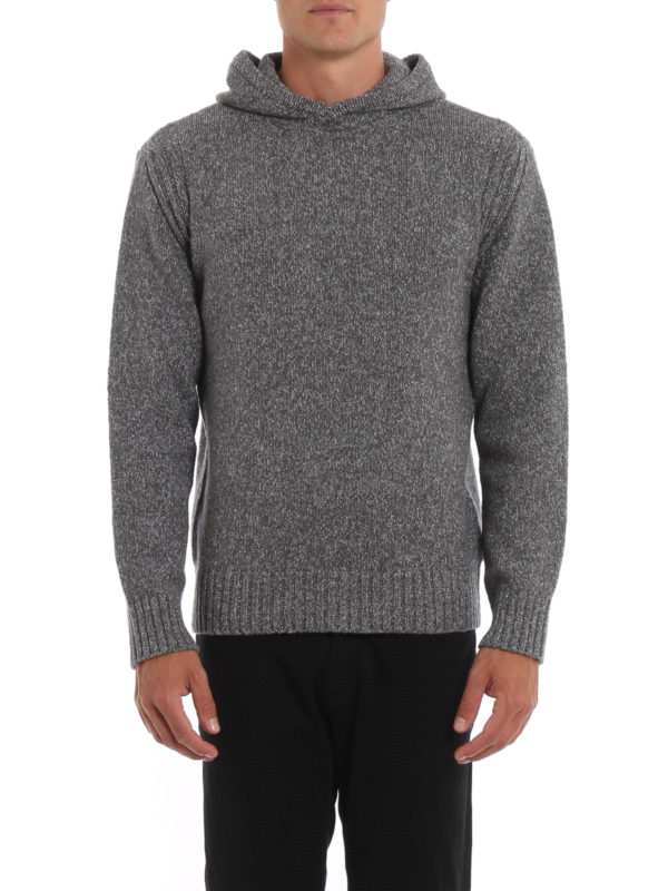 iKRIX Z ZEGNA: maglia a collo alto e polo - Maglione mélange con cappuccio