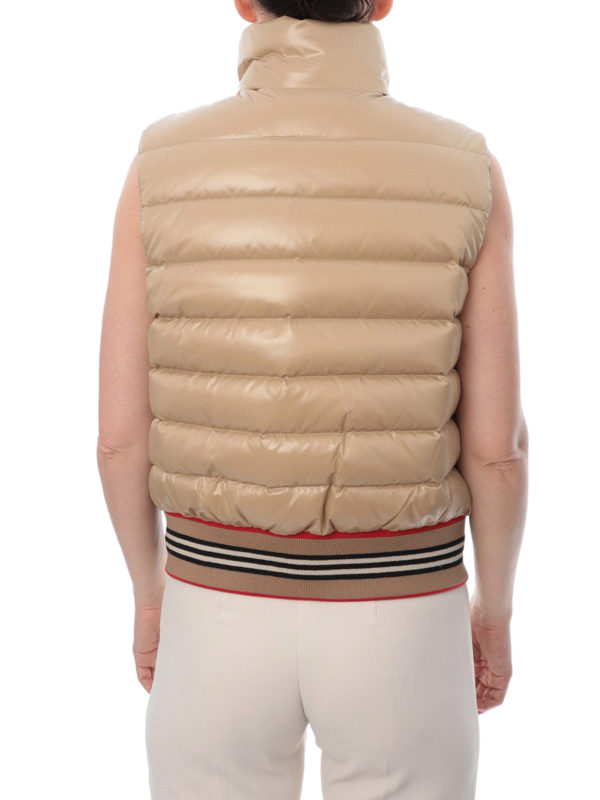 Iconic stripe padded vest shop online: BURBERRY