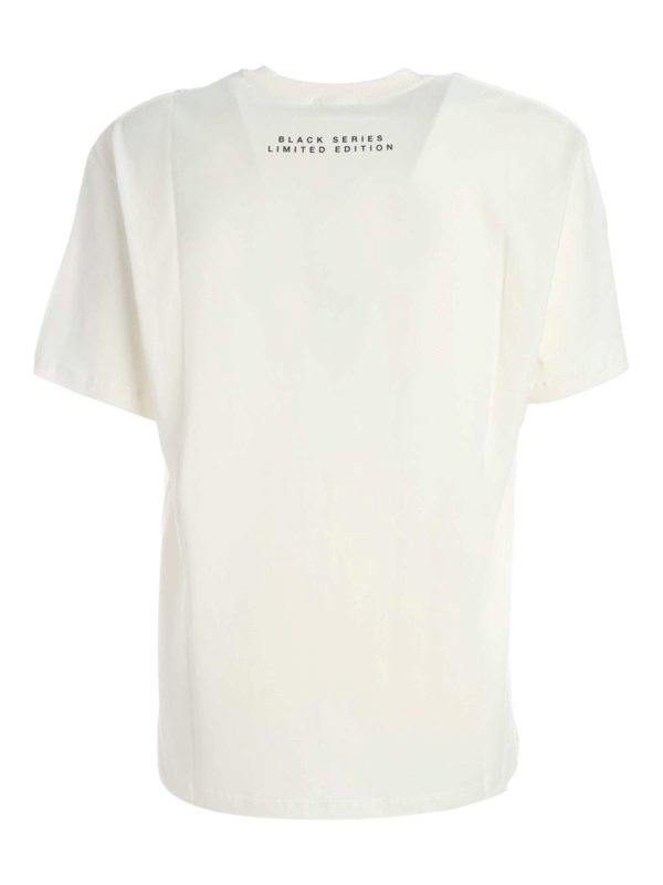 IH NOM UH NIT: t-shirts online - Black Mask Runw t-shirt in white