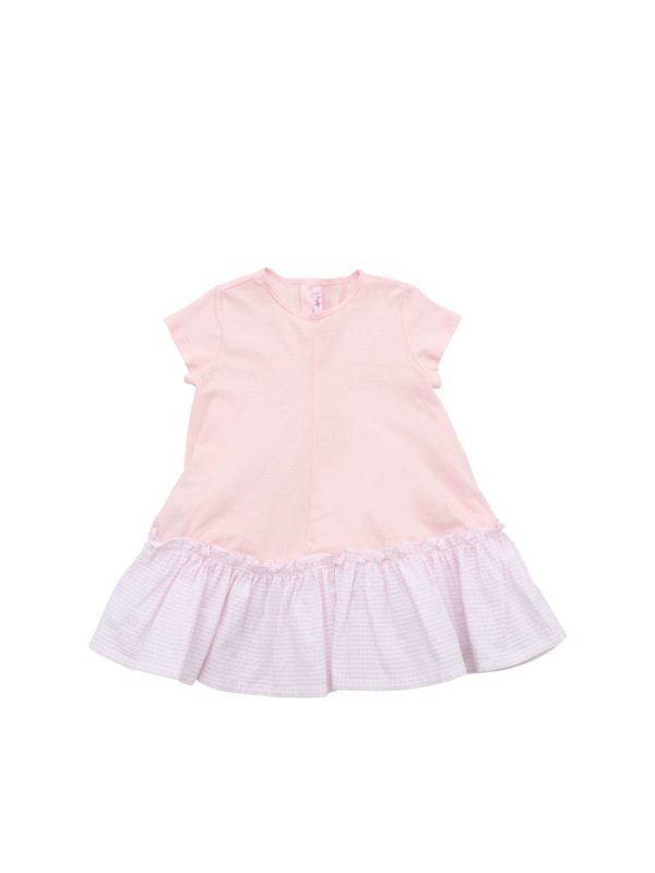 Il Gufo Pink dress with flounced bottom - Pink|P19VM485M00143131
