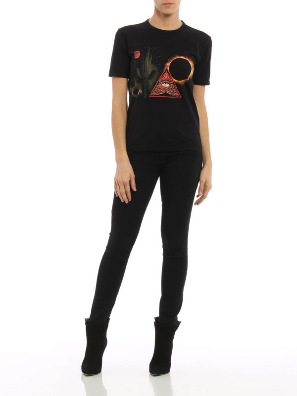 Illuminati print cotton T-shirt shop online: GIVENCHY