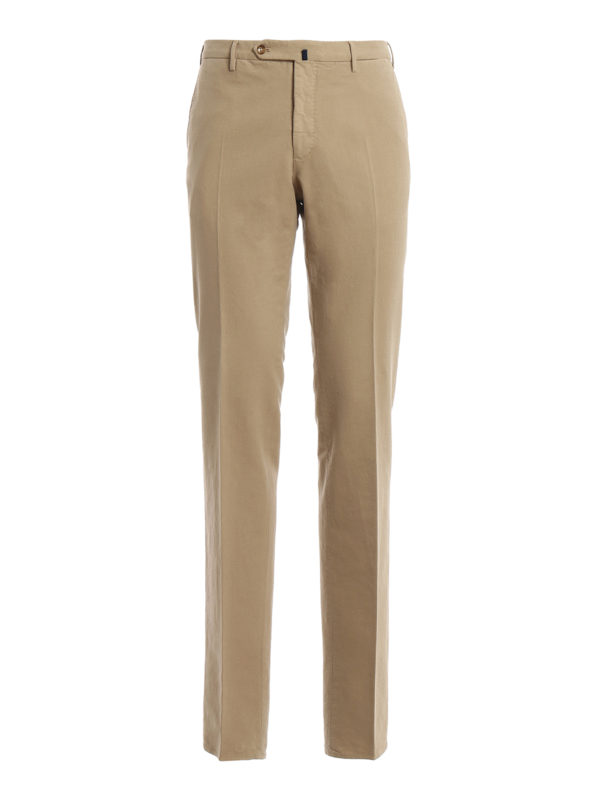 INCOTEX: casual trousers - Regular fitting soft touch cotton slacks