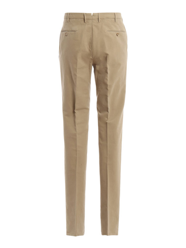 INCOTEX: casual trousers online - Regular fitting soft touch cotton slacks
