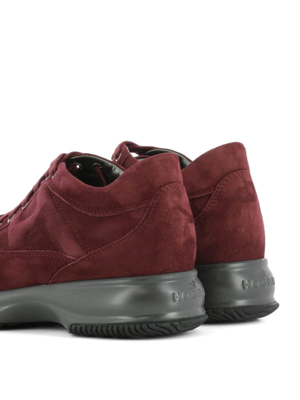 Sneaker Interactive rosse in suede shop online: HOGAN