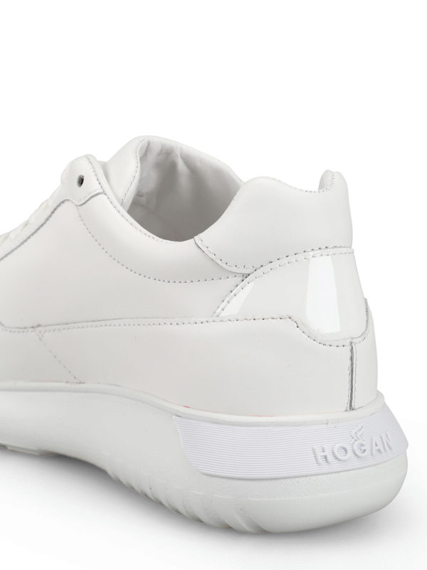 スニーカー HOGAN WHITE AND PINK LEATHER SNEAKERS Hogan White and Pink Women's Lace-Up Sneakers EU 37 UK 4