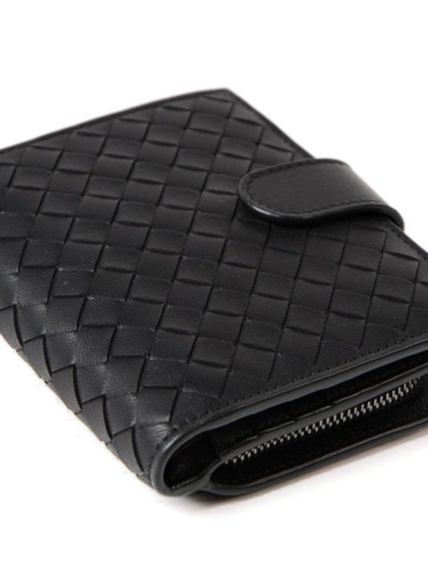 Intrecciato napa black mini wallet shop online: BOTTEGA VENETA