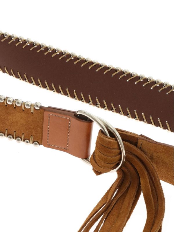 Iro: belts online - "Tyler" leather belt with fringes