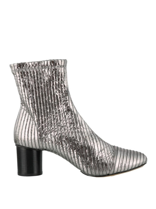 ISABEL MARANT: ankle boots - Metallic leather Datsy ankle boots