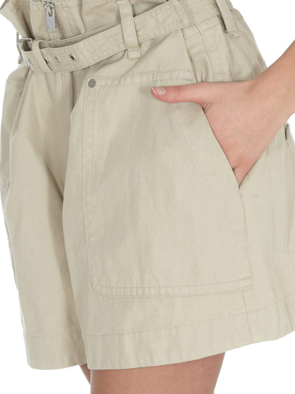 Isabel Marant Etoile buy online Cotton-linen blend belted shorts