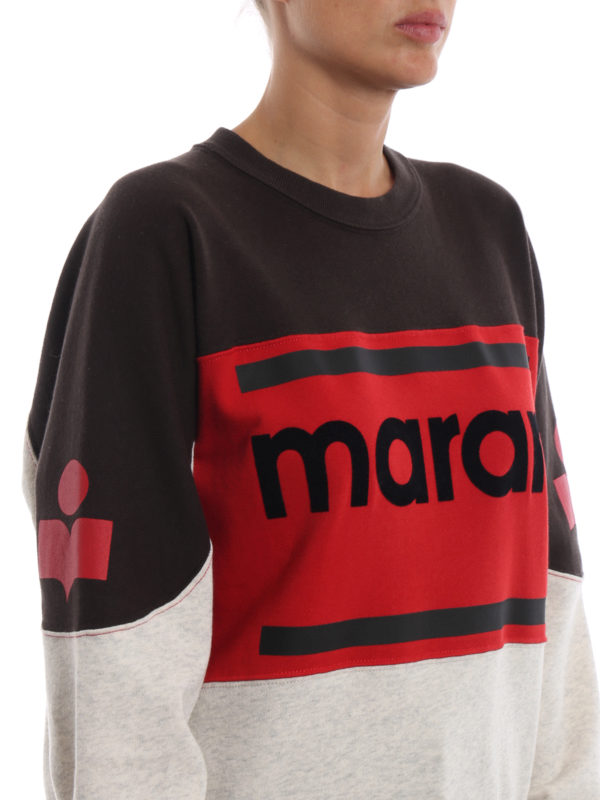 Sweatshirts Sweaters Isabel Marant Etoile Gallian colour block sweatshirt SW006118A055EFKEC