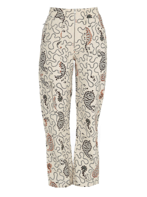 Isabel Marant Etoile: casual trousers - Tribal print cotton trousers