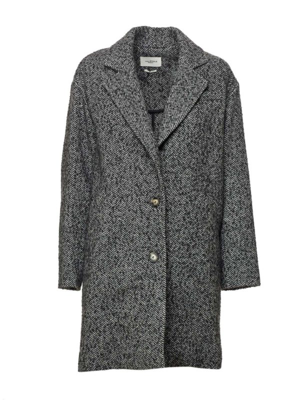Isabel Marant Etoile: long coats - Dante coat in anthracite color
