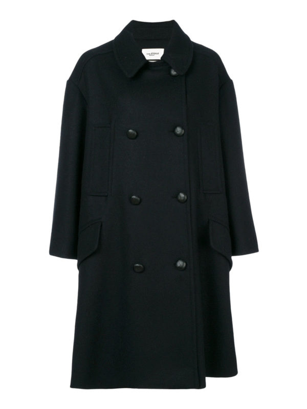 Isabel Marant Etoile: cappotti lunghi - Cappotto doppiopetto Flicka