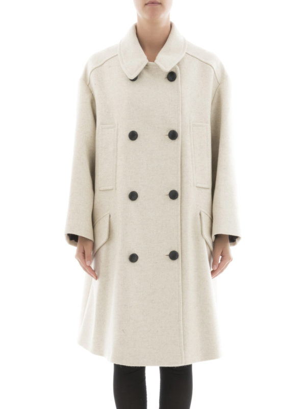 Isabel Marant Etoile: long coats online - Flicka double-breasted over coat