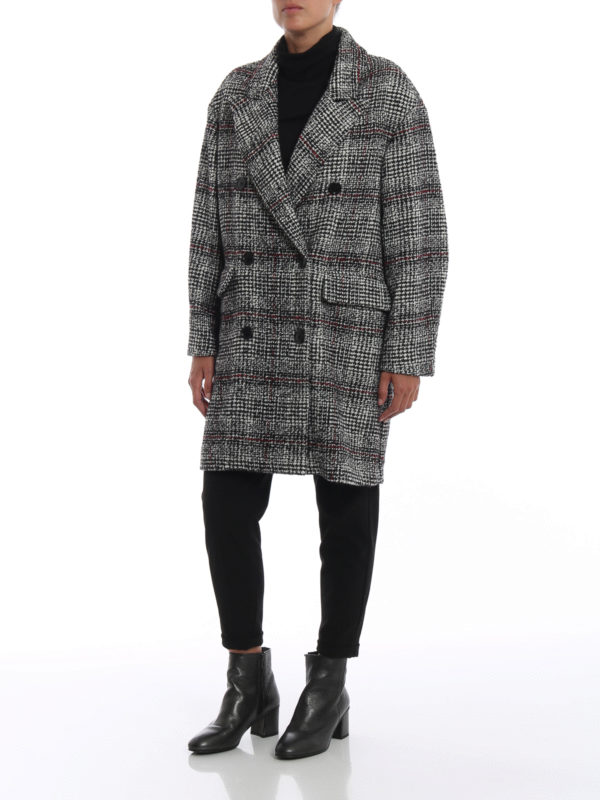 Isabel Marant Etoile: cappotti corti online - Cappotto doppiopetto Ebra over in tweed